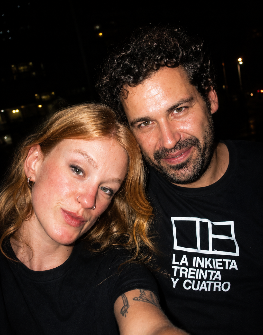 Tomás Alonso "Skop" e Ishai Miller, los propietarios de La Inkieta 34, Asociación Cultural. Arana 34. Vitoria Gasteiz.