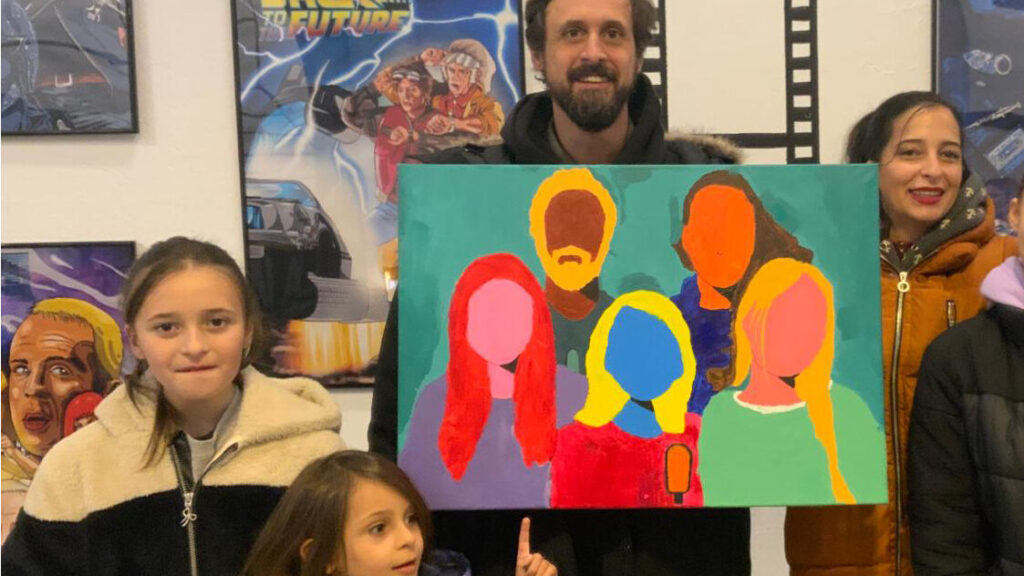 Actividad familiar de autorretratos. Un fin de semana en La Inkieta 34